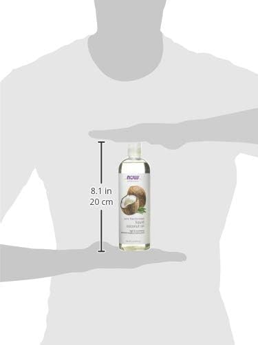 NOW Solutions, Liquid Coconut Oil, Light and Nourishing, Promotes Healthy-Looking Skin and Hair, 16-Ounce (Pack of 2)
