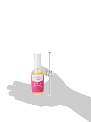 Renew Hair + Scalp Serum – Organic Hair Growth Oil with Rosemary for Frizz Control | Nourishing Scalp Treatment & Hair Growth Serum for Curly, Textured & All Hair Types (3A–4C) | Vegan & Paraben-Free