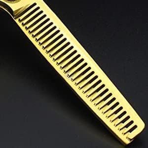 6 Inch Professional Hairdressing Scissors Set, Hair Clipper/Family Stainless Steel Hair Clipper (6 Inch Gold Set)