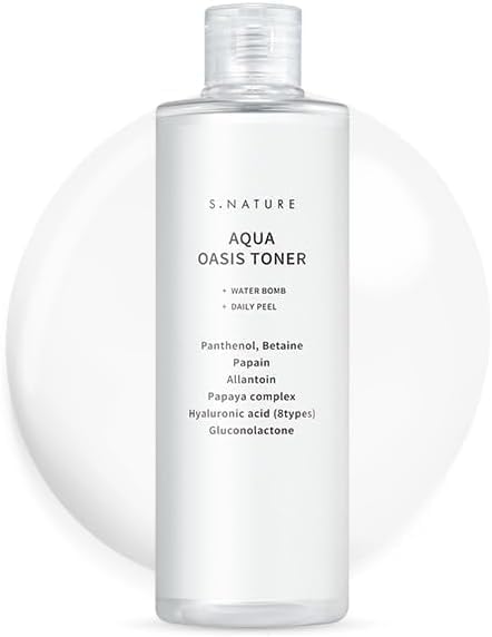 S.NATURE Aqua Oasis Toner | PHA, Soothing and Calming Skin,Hydrating, Refreshing Toner for All Skin Types, Korean Skin Care, Vegan | 210ml, 7.10 Fl Oz