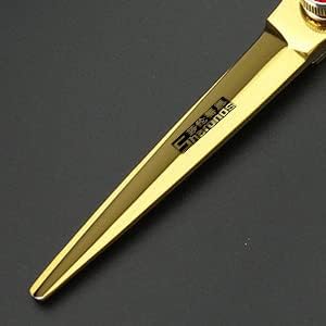 6 inch /7 inch salon professional salon scissors salon hairdresser hair cutting hairstyle pruning tools Japan 440c high hardness stainless steel golden (6 inch 2pcs)
