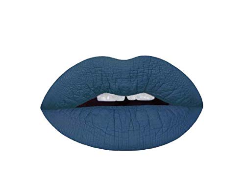 Aromi Dark Blue Matte Liquid Lipstick | Navy Lip Color, Long-Lasting, Vegan & Cruelty-free, Waterproof, (Blueberry Pie)