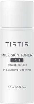 TIRTIR Milk Skin Rice Toner Light | Instant Hydration with 4% Niacinamide, Pantenol, Lightweight, Pore-Tightening, Vegan, Acne-Prone, Oily Skin, Fungal Acne Safe, Korean Skin Care, 0.67 Fl Oz