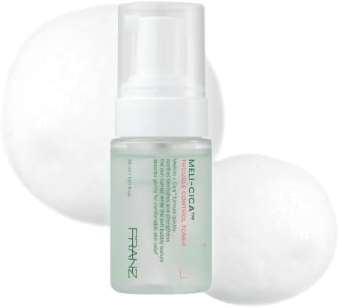 FRANZ Meli-CICA Trouble Control Toner – Soothing Acne Toner with Melittin & CICA – Oil-Free, Calming Formula for Sensitive & Acne-Prone Skin – 30ml / 1 fl.oz.