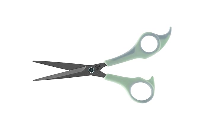 Cricket Style Xpress Zen Again Hair Cutting Scissors - Sharp Micro-Serrated Beveled Blades, Stainless Steel Shears Hair Scissors - Wet & Dry Use, Barber Accessories - 5.75", Sea Foam Green & Soft Blue
