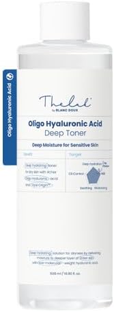 THE LAB BY BLANC DOUX Oligo Ultra-Low Molecular Hyaluronic Acid Deep Moisture Essence Toner Vegan for Sensitive Dry Combination Skin - Hypoallergenic Intense Hydrating Face Moisturizer 17 Fl Oz
