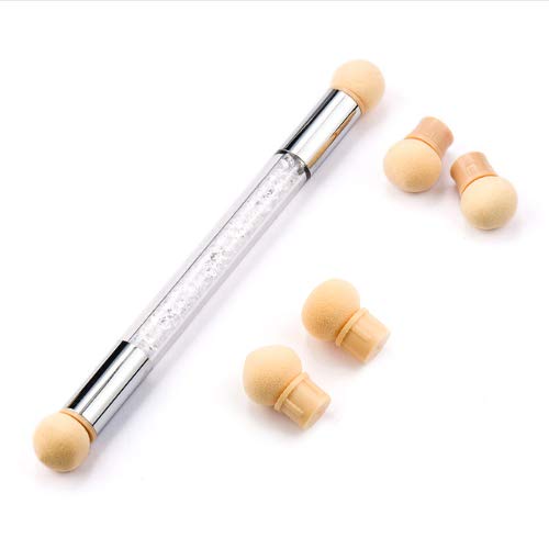 WOKOTO 4 Pcs Ombre Nail Brush Ombre Brush For Gel Nails Gradient Nail Sponges For Ombre Brushes For Acrylic Nails Set Nail Art Brushes For Acrylic Application Nail Art Tools For Nail Art