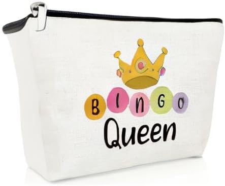 Bingo Gifts for Women Makeup Bag Bingo Lovers Gift Gambling Presents for Women Best Friend Sister Game Player Birthday Presents Casino Lovers Cosmetic Bag Christmas Graduation Travel Cosmetic Pouch