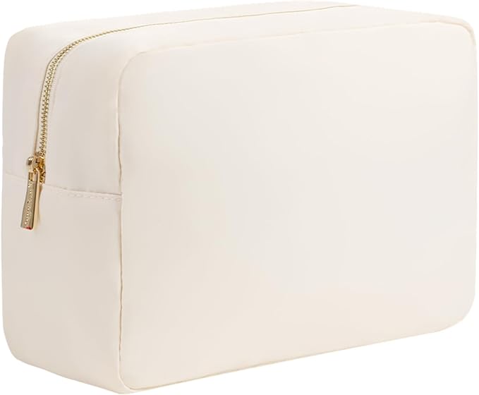 Travel Essentials Makeup Bag for Women Water-resistant Toiletry Organizer Nylon Cosmetic Pouch Preppy Stuff