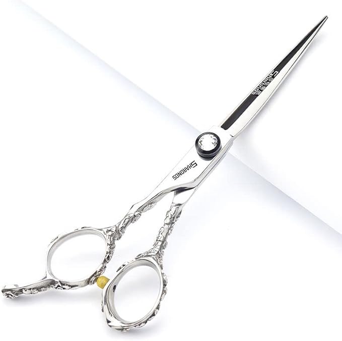 6 Inch Hair Cutting Scissors for Left Hand Hair Cutting Scissors Set (Flat Scissors 6 Inch-A)