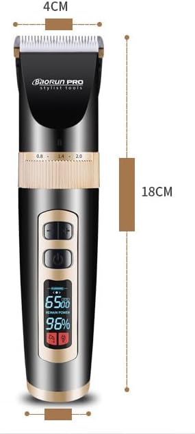 Maxshop Cordless Hair Clippers for Men Kids Grooming Hair Cutting & Trimming Kit with Guide Combs Charging Dock (Gold)