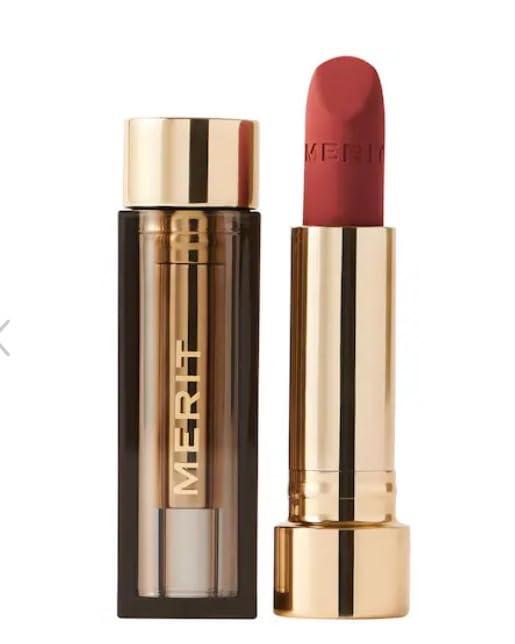 Merit Signature Lip Lightweight Matte Lipstick - 0.10 oz / 3 g (Court (warm brick), standard)