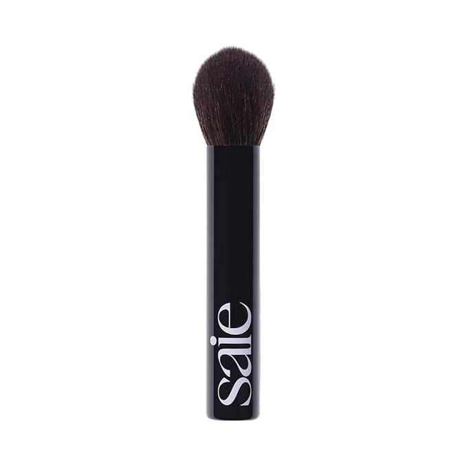 Saie The Fluffy Brush - Soft, Multi-Use Pressed + Loose Powder Brush - Fluffy Makeup Brush with Tapered Tip for Precise Application - Vegan, Cruelty-Free (1 Count)