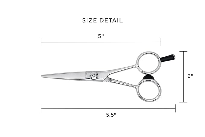 Cricket S3 Premium Series 500 Professional Hair Cutting Shears - High-Performance Swedish Steel, Convex Edge Blades, Adjustable Tension Knob - Durable, Precision Styling Scissors – 5 Inch