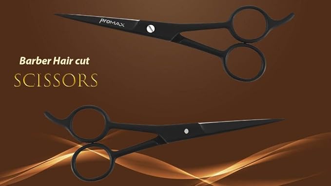 Promax Hair Cutting Scissors,6.5 Inch Hairdressing Scissor, Premium Stainless Steel Razor with Sharp Edge Blade & Salon Scissors, for Men, Women, Barber, Kids, Adults, Pets - 210-10235B