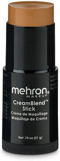 Mehron Makeup CreamBlend Stick | Face Paint, Body Paint, & Foundation Cream Makeup | Body Paint Stick Perfect for Halloween .75 oz (21 g) (Medium Dark 1)