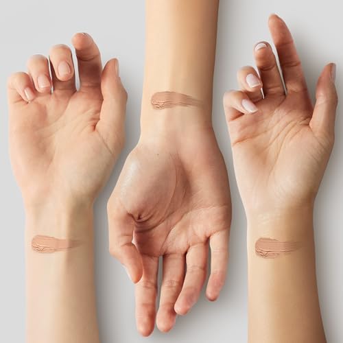 YENSA Serum Foundation Makeup - Super Silk Full Coverage Foundation Enriched with Peptides, Vitamin C & Ferulic Acid to Help Reduce Fine Lines, Wrinkles & Dark Circles - Fair 1 (1 oz)