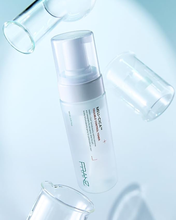 FRANZ Meli-CICA Trouble Control Toner – Soothing Acne Toner with Melittin & CICA – Oil-Free, Calming Formula for Sensitive & Acne-Prone Skin – 150ml / 5 fl.oz.