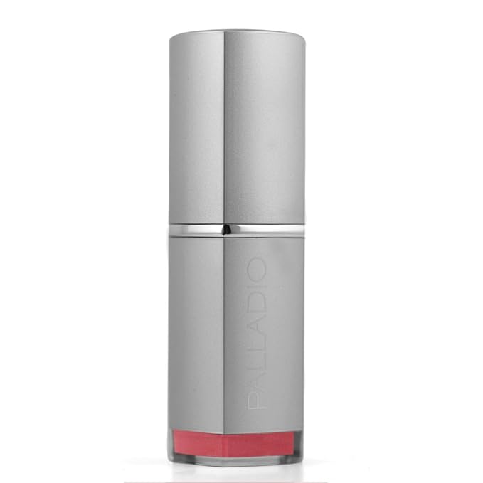 Palladio Herbal Lipstick, Rich Pigmented and Creamy, Infused with Aloe Vera, Chamomile & Ginseng, Prevents Lips from Drying, Combats Fine Lines, Long Lasting Lipstick, Silver Rose