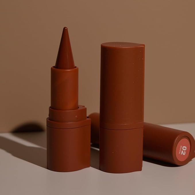 2Pcs 2-in-1 Gradient Lip Liner and Lipstick Lip Combo Set - Achieve Flawless Contour and Gradual Ombre Effect with Easy-to-Use Crayon Form and Cone Tip (2Pcs 06# Coffee Bean)