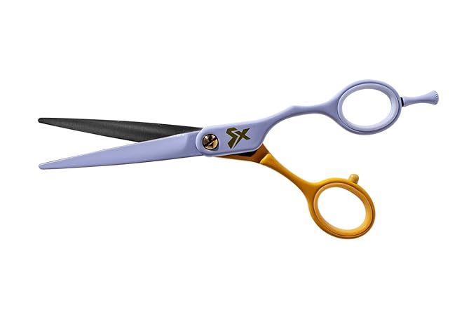 Cricket Shear Xpressions It's All Good 5.75" Professional Hair Cutting Scissors - Barber Scissors, Japanese Stainless Steel for Stylists and Home Use, But First, Serotonin, Lavender