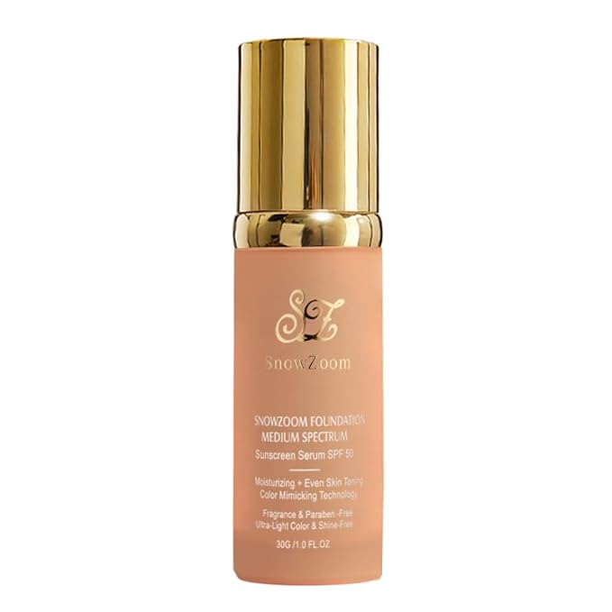 4 in 1 foundation Liquid- Hydrating Medium full coverage concealer -SPF 50+ -Longwearing & Waterproof-korean makeup (Medium Spectrum -Gold Lid- for people with fair skin)