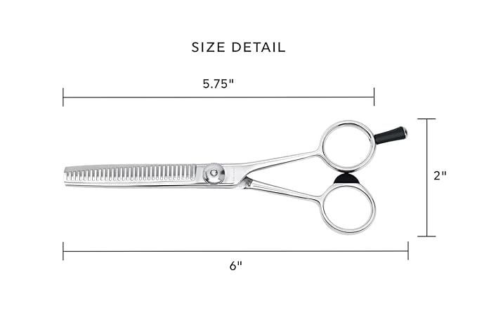 Cricket S3 T-30 Thinning Shears Professional Stylist Barber Hair Cutting Scissors, Removes Bulk, Convex Edge, Hand Polished Swedish Steel