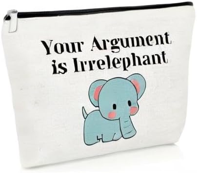 Elephant Gifts Elephant Lover Gifts Makeup Bag Elephant Themed Gifts for Women Elephant Inspirational Gifts Thank You Gift for Elephant Breeder Friend Animal Lover Birthday Gifts Cosmetic Pouch