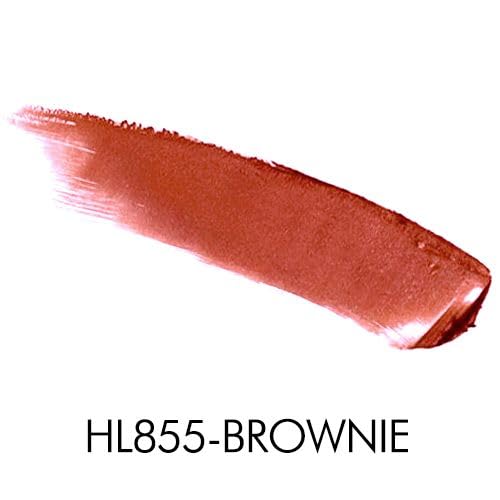 Palladio Herbal Lipstick, Rich Pigmented and Creamy Lip Color, Infused with Safflower, Ginseng, Ginkgo Biloba, Camellia and Aloe, Prevents Lips from Drying, Combats Fine Lines, Long Lasting, Brownie