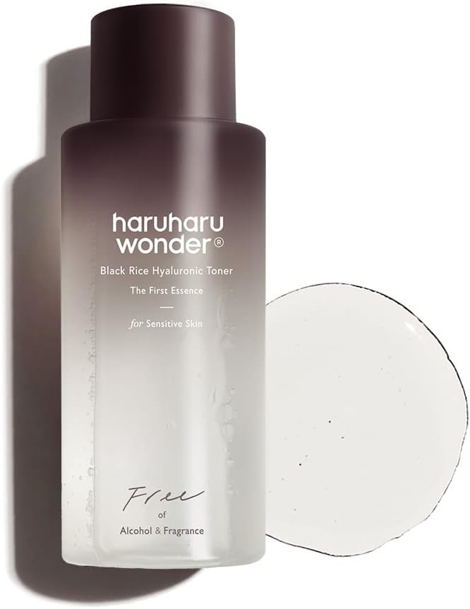 haruharu Wonder Black Rice Hyaluronic Toner for Sensitive Skin 5.1 fl.oz, Alcohol Free, Fragrance Free, Deep Hydration, Glass Skin, Korean Skincare, Vegan, Cruelty-Free