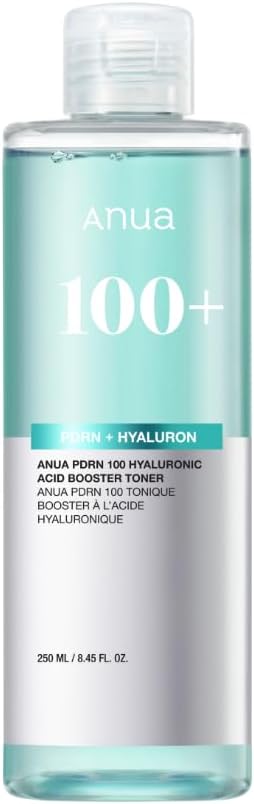 Anua PDRN 100 Hyaluronic Acid Booster Toner, Hydrating Face toner for Dry & Sensitive Skin, Salmon DNA with Moisture Plumping Effect, Glowy Non-Sticky Daily Toner, Korean Skincare (250ml / 8.45 fl oz)