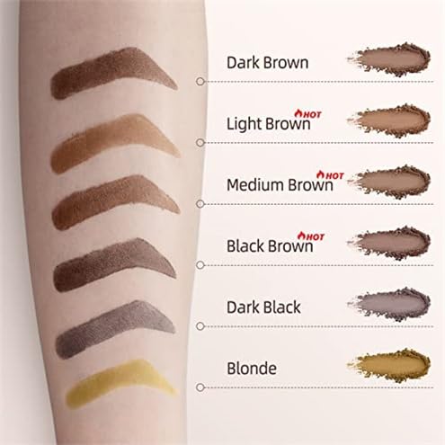 Eyebrow Stamp Stencil Kit - 24PCS Eyebrow Stencils for Perfect Brow, Eyebrow Stamp Long-lasting Waterproof & Smudge-Proof, Eyebrow Kit with Eyebrow Brush for Thin & Thick Brow (Medium Brown)