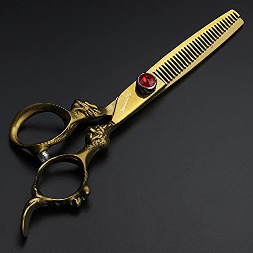 6 Inch Professional Hairdressing Scissors Set, Hair Clipper/Family Stainless Steel Hair Clipper (6 Inch Gold Set)
