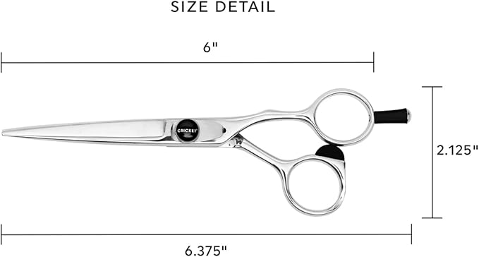 Cricket S1 Pro Series 600 6 inch Haircut Shears, Stylist Barber Salon Tools, Hair Cutting Scissors Professional, Convex Edge, Swedish Steel Hair Scissors Professional for Women and Men