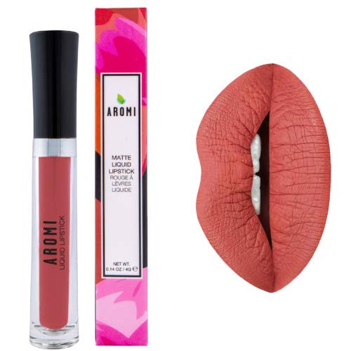 Aromi Matte Liquid Lipstick | Long-Lasting, Burnt Orange Lip Color, Pumpkin Spice, Nutmeg, Vegan, Cruelty-Free, Waterproof, Fall Makeup (Terra Cotta)