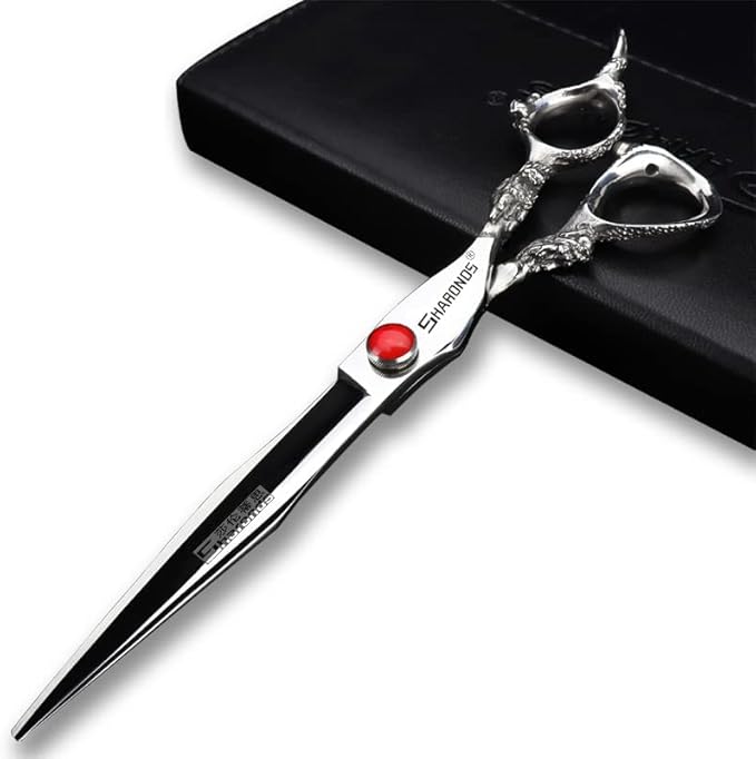 Purple Professional Hairdressing Scissors Hairdresser Hairstylist Cutting Hair & Thinning Hairdressing Scissor (8 inch flat)