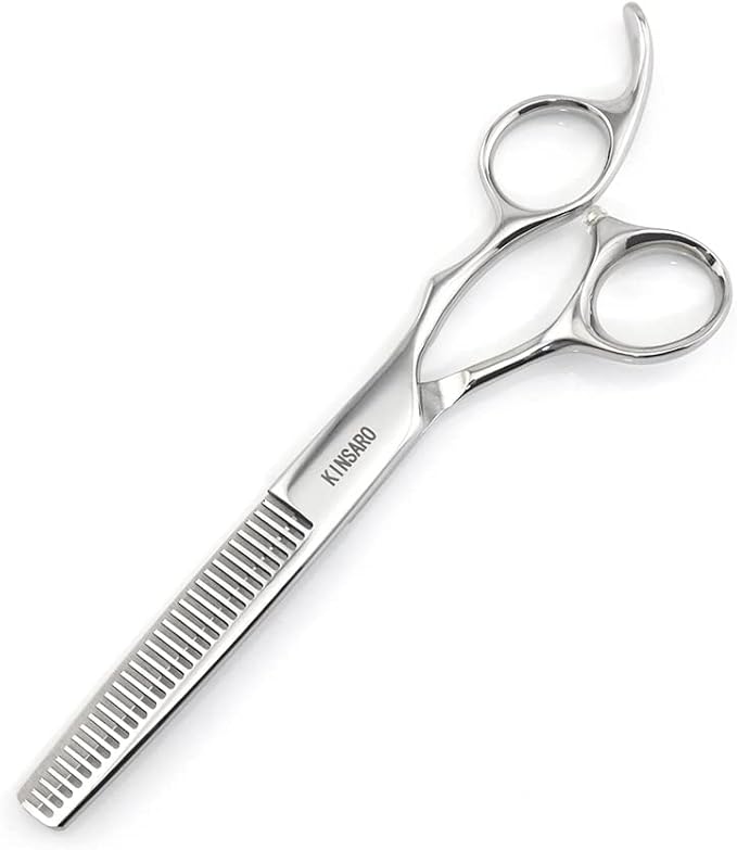 Professional 6 Inch Hair Thinning Shears Barber Scissors Sharp Hair Thinning Scissors 30 Teeth Barber Hair Clippers 440C Shears KINSARO for Hairdresser Barbershop or Home Use