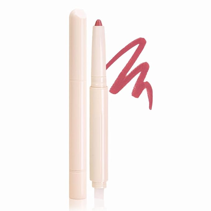 SUAKE Plump Matt Lipstick Lipliner Pencil Pack,Waterproof Crayon with Silicone Smudger for Define Contours & Sculpting Lip, Longwear Moisture Smooth Creamy Formula for Lip Makeup (02# Press)