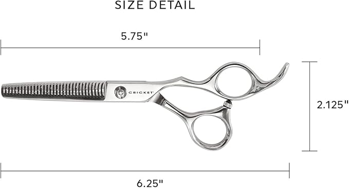 Cricket Shear Advantage Duo Professional Stylist 5.75" & 32T Stainless Steel Hair Cutting Scissors and Hair Thinning Shears Set, Value Set with Case and Accessories