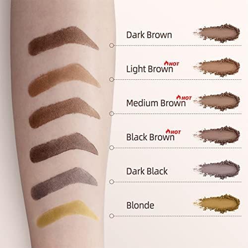 Eyebrow Stamp Stencil Kit - 24PCS Eyebrow Stencils for Perfect Brow, Eyebrow Stamp Long-lasting Waterproof & Smudge-Proof, Eyebrow Kit with Eyebrow Brush for Thin & Thick Brow (Blonde)