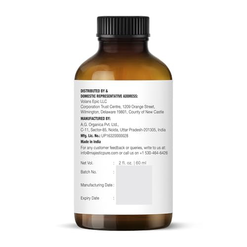 Majestic Pure Lavender Essential Oil with Glass Dropper - 2 Fl Oz - 100% Pure and Natural Lavender Oil - Premium Grade Essential Oils for Diffuser, Aromatherapy, Soap and Candle Making
