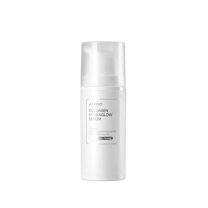 AMIRO Collagen HydraGlow Serum with Lysine Polypeptide & Hyaluronic Acid for Glass Glow and Plump Skin, Hydrating, and Firming Facial Serum, 30ml