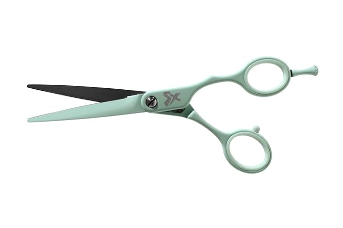 Cricket Shear Xpressions It's All Good 5.75" Professional Hair Cutting Scissors - Barber Scissors, Japanese Stainless Steel for Stylists & Home Use, Dr. Everything Will Be Alright, Mint