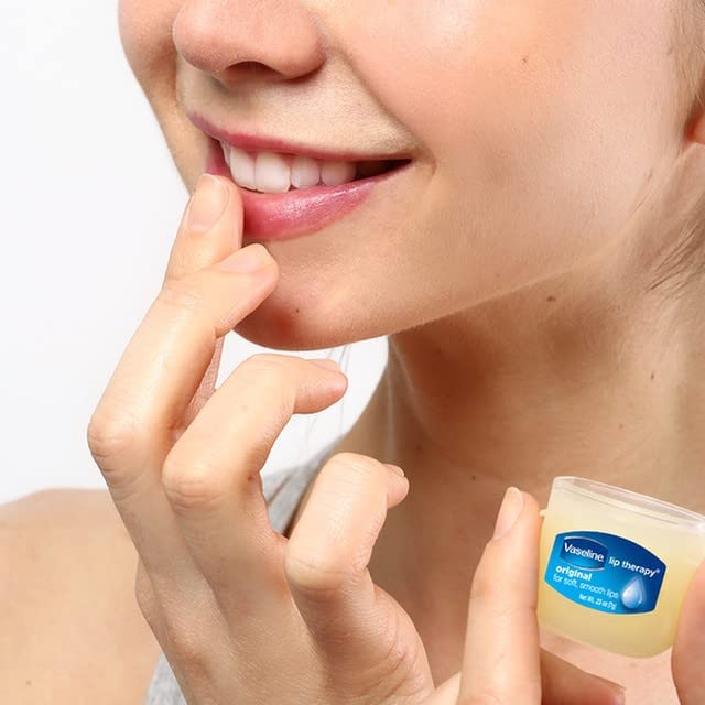 Vaseline Lip Therapy Original Mini Counter Display 2-Packs (6 Jars) – Bulk Lip Balm, Moisturizer for Soft, Smooth & Glossy Lips, 0.25 Oz Ea