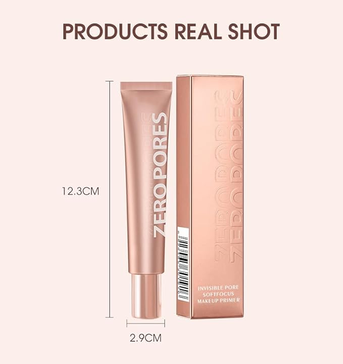 3 Pcs Makeup Prep Concealer，Natural Glow Vegan Primer，Pre-Makeup Foundation，Full Coverage, Invisible Pores, Sweat-proof and Waterproof, Long-lasting and Non-staining，1.05 OZ Each
