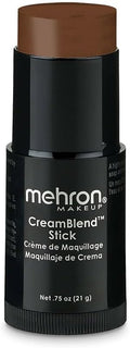 Mehron Makeup CreamBlend Stick - Foundation (.75 oz) (MEDIUM EBONY)
