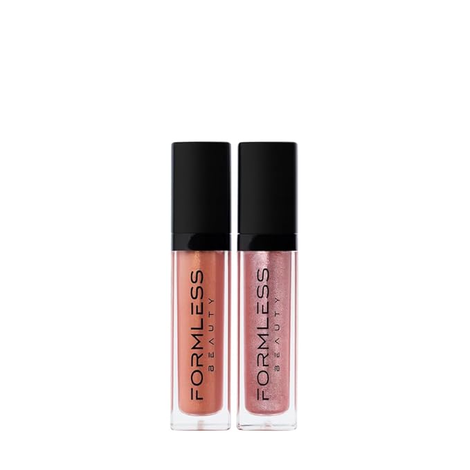 Formless Beauty by Jenny McCarthy Lip Gloss Bundle – Jenny’s Duo (Majestic Peach & Divine) – Hydrating, Clean, Non-Toxic, High-Shine Finish