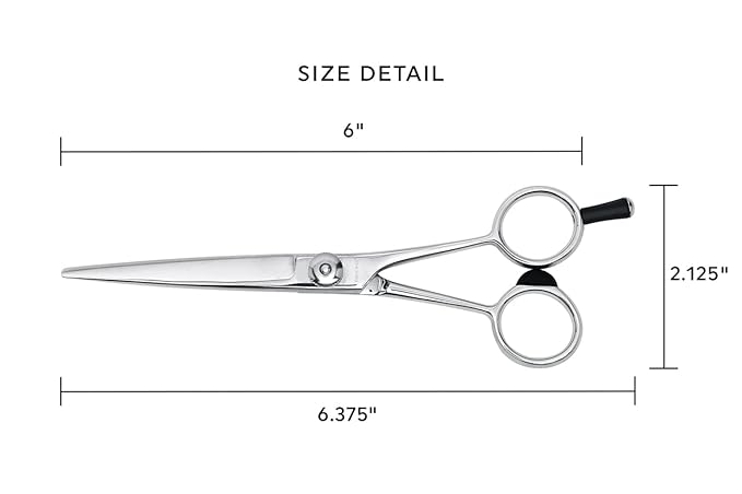 Cricket S3 Premium Series 600 Professional Hair Cutting Shears - High-Performance Swedish Steel, Convex Edge Blades, Adjustable Tension Knob - Durable, Precision Styling Scissors – 6 Inch