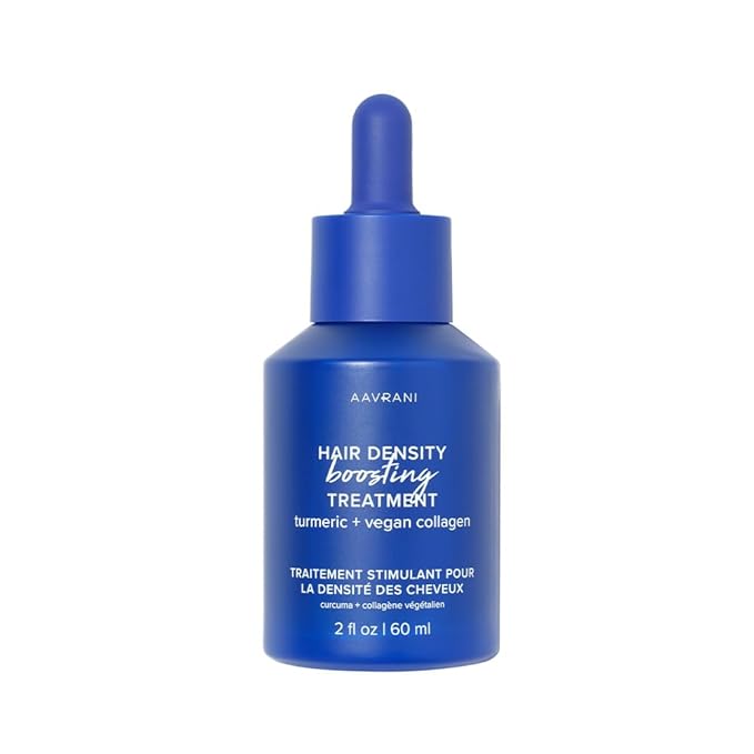 AAVRANI Hair Density Boosting Treatment - Ashwagandha, Vegan Collagen, And Turmeric Scalp Serum For Thicker, Fuller Hair - Vegan, Non-Greasy - 2 Fl Oz