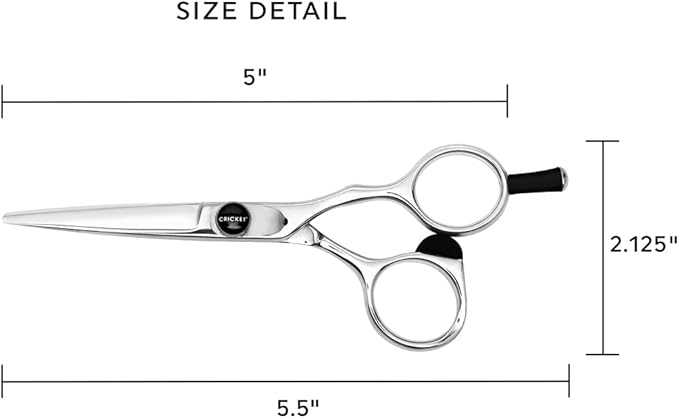 Cricket S1 Pro Series 500 5 inch Haircut Shears, Stylist Barber Salon Tools, Hair Cutting Scissors Professional, Convex Edge, Swedish Steel Hair Scissors Professional for Women and Men